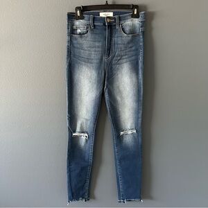 Women's Blue Distressed Jeans